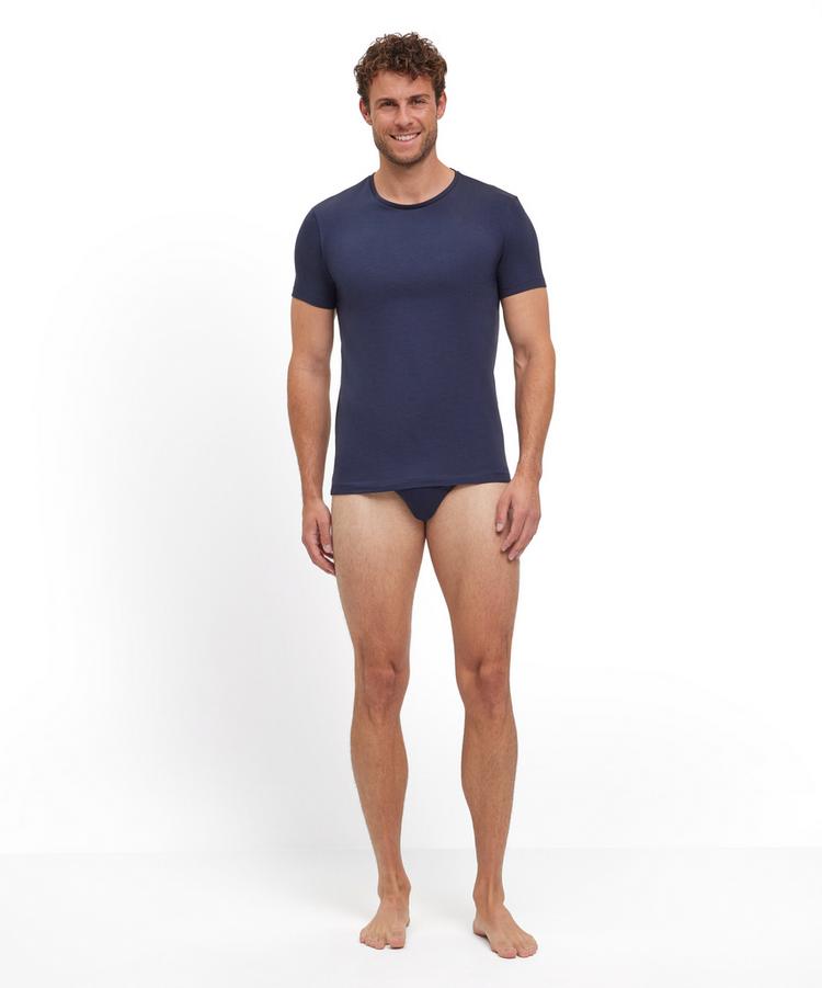 Falke Falke UW Crew Neck T-Shirt CO/EL m Unterhemd Herren - midnight (6366) - 1 | SportScheck