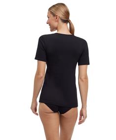 Rückansicht von Falke T-Shirt Unterhemd Damen black (3000)