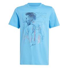 adidas Messi Football Graphic Kids T-Shirt T-Shirt Kinder Blue Burst