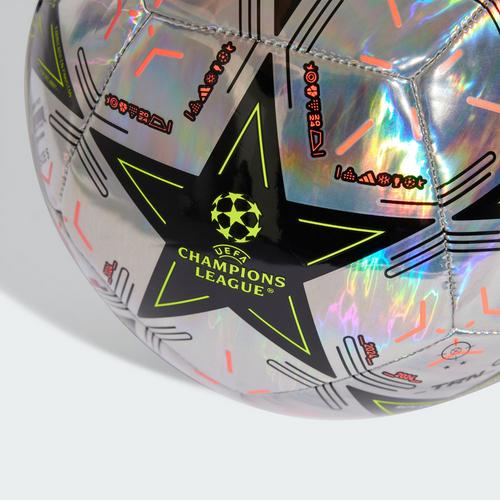 Rückansicht von adidas UCL 24/25 Foil Group Stage Trainingsball Fußball Multicolor / Black / Platinum Metallic / Team Solar Yellow