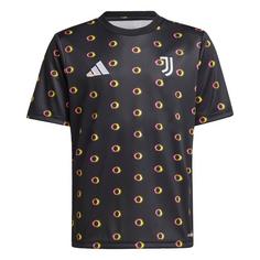 adidas Juventus Turin Kids Pre-Match Shirt Fußballtrikot Kinder Black