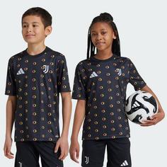 Rückansicht von adidas Juventus Turin Kids Pre-Match Shirt Fußballtrikot Kinder Black