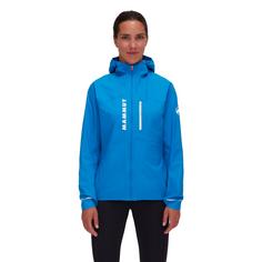 Rückansicht von Mammut Aenergy TR Hooded Hardshelljacke Damen glacier blue