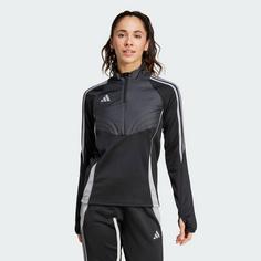 Rückansicht von adidas Tiro 24 Winterized Oberteil Trainingsanzug Damen Black / Light Onix