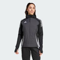 Rückansicht von adidas Tiro 24 Competition Winterized Oberteil Trainingsanzug Damen Black / Light Onix