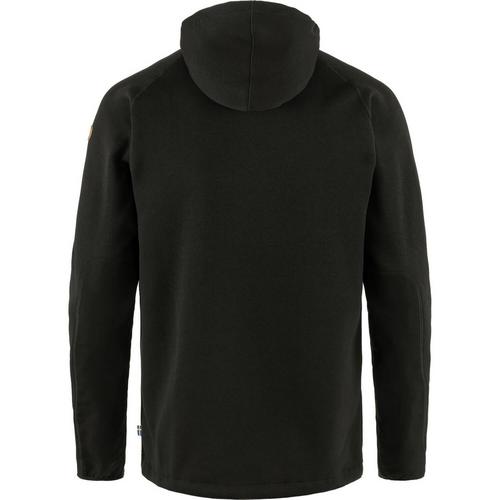 Rückansicht von FJÄLLRÄVEN Övik Fleece Hoodie Strickjacke Herren Schwarz