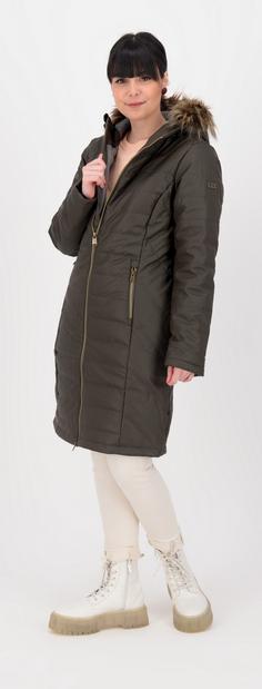 Rückansicht von KILLTEC GW 12 WMN QLTD PRK Regenjacke Damen grünanthrazit