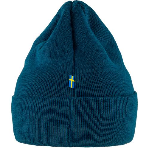 Rückansicht von FJÄLLRÄVEN Vardag Classic Beanie Skimütze Blau