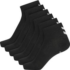 hummel hmlCHEVRON 6-PACK MID CUT SOCKS Freizeitsocken BLACK/BLACK