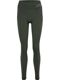 hummel hmlTE CHRISTEL SEAMLESS MW TIGHTS Tights Damen CLIMBING IVY/SEAGRASS MELANGE