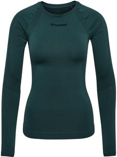 hummel hmlSHAPING SEAMLESS T-SHIRT L/S Funktionsshirt Damen GREEN GABLES