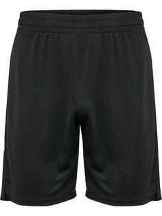 hummel hmlTE TOPAZ SHORTS Funktionsshorts Herren BLACK/POISON GREEN