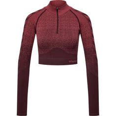 hummel hmlMT FADE SEAMLESS HALF ZIP Funktionssweatshirt Damen BITTER CHOCOLATE/MINERAL RED