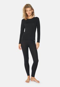 Rückansicht von DANISH ENDURANCE Merino Baselayer Wäscheset Damen schwarz