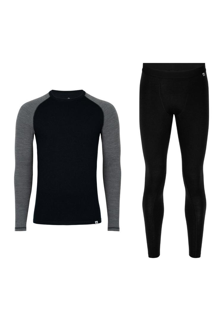 DANISH ENDURANCE DANISH ENDURANCE Merino Baselayer W&auml;scheset Herren - black/dark grey - 0 | SportScheck