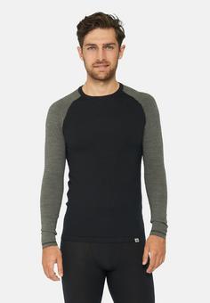 Rückansicht von DANISH ENDURANCE Merino Funktionshemd Herren black/dark grey