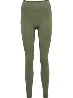 hummel hmlMT DEFINE SEAML SCRUNCH TIGHTS Tights Damen DEEP LICHEN GREEN