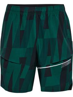 hummel hmlCOURT AOP POCKET SHORTS Funktionsshorts Herren RAIN FOREST