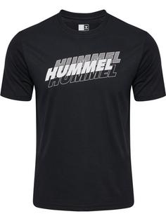 hummel hmlGRAPHIC TRIPLE LOGO COTTON TEE Funktionsshirt Herren BLACK