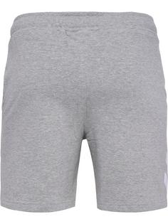 Rückansicht von hummel hmlELEMENTAL COTTON SHORTS Funktionsshorts Herren GREY MELANGE