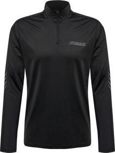 hummel hmlTE STRENGTH PL HALF ZIP Funktionssweatshirt Herren BLACK