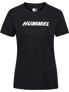 hummel hmlELEMENTAL LOGO COTTON TEE WOMAN Funktionsshirt Damen BLACK