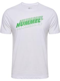 hummel hmlGRAPHIC TRIPLE LOGO COTTON TEE Funktionsshirt Herren WHITE