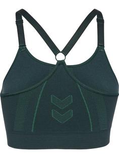 Rückansicht von hummel hmlMT POWER SEAMLESS SPORTS BRA Funktionsshirt Damen GREEN GABLES