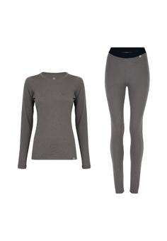 DANISH ENDURANCE Merino Baselayer Wäscheset Damen grey