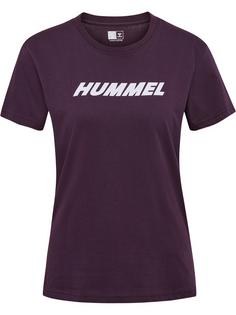 hummel hmlELEMENTAL LOGO COTTON TEE WOMAN Funktionsshirt Damen PLUM PERFECT