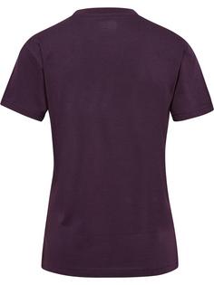 Rückansicht von hummel hmlELEMENTAL LOGO COTTON TEE WOMAN Funktionsshirt Damen PLUM PERFECT