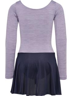 Rückansicht von hummel hmlJANE GYMSUIT Präsentationsanzug Kinder LAVENDER GRAY