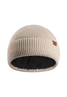 DANISH ENDURANCE Merino Mütze mit Fleece Beanie weiß