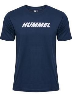 hummel hmlELEMENTAL LOGO COTTON TEE Funktionsshirt Herren DRESS BLUES