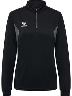 hummel hmlAUTHENTIC HALF ZIP SWEAT WOMAN Funktionssweatshirt Damen BLACK