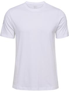 hummel hmlELEMENTAL CHEVRON COTTON TEE Funktionsshirt Herren WHITE