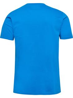 Rückansicht von hummel hmlELEMENTAL LOGO COTTON TEE Funktionsshirt Herren INDIGO BUNTING