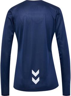 Rückansicht von hummel hmlRUN JERSEY L/S WOMAN Funktionsshirt Damen BLACK IRIS