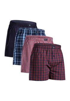 DANISH ENDURANCE Weite American Boxers Boxershorts Herren blue/red mix