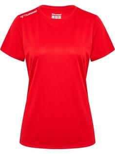 hummel hmlRUN JERSEY S/S WOMAN Funktionsshirt Damen TANGO RED