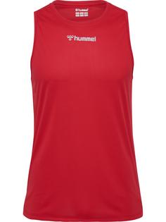 hummel hmlRUN SINGLET S/L Funktionsshirt Herren TANGO RED