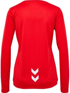 Rückansicht von hummel hmlRUN JERSEY L/S WOMAN Funktionsshirt Damen TANGO RED