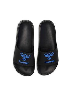 hummel HML ESSENTIAL POOL SLIDE Badelatschen BLACK/TRUE BLUE