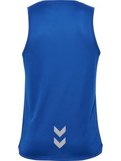 Rückansicht von hummel hmlRUN SINGLET S/L Funktionsshirt Herren TRUE BLUE