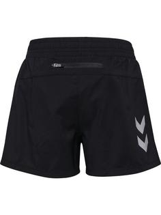 Rückansicht von hummel hmlRUN SHORTS KIDS Funktionsshorts Kinder BLACK