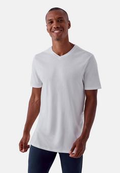 Rückansicht von DANISH ENDURANCE V T-Shirt Herren pure white