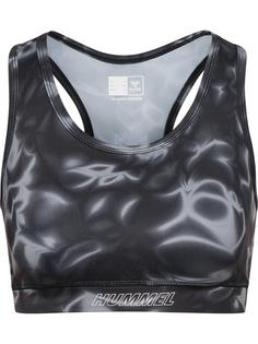 hummel hmlTE TWIST AOP SPORTS BRA Funktionsshirt Damen BLACK