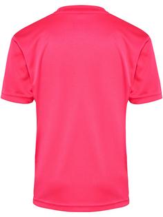 Rückansicht von hummel hmlLOGO JERSEY S/S KIDS Funktionsshirt Kinder RASPBERRY SORBET