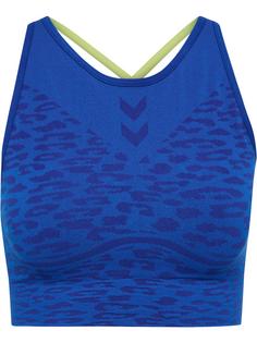 hummel hmlMT LEO SEAMLESS SPORTS BRA Sport-BH Damen OLYMPIAN BLUE/SODALITE BLUE ME