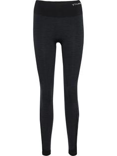 hummel hmlMT SHINE SEAMLESS MW TIGHTS Tights Damen BLACK MELANGE